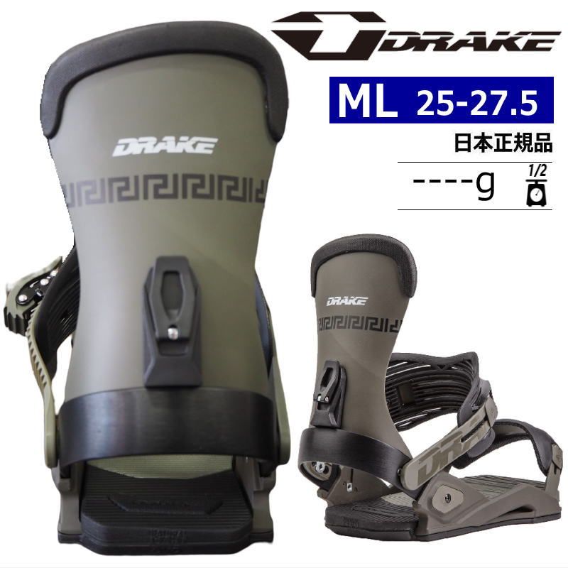23-24 DRAKE RELOAD カラー:GREEN FOREST/BLACK M/Lサイズ ドレイク リロード メンズ スノーボード バイン 日本正規品