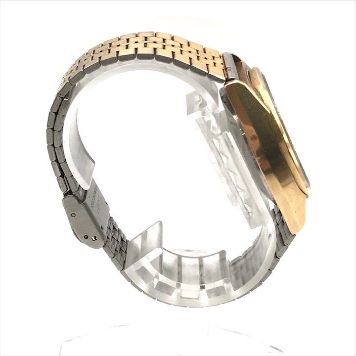 SEIKO セイコー ラウンド デイデイト 腕時計 メンズ クォーツ ゴールド SEIKO セイコー ラウンド デイデイト 腕時計 メンズ クォーツ