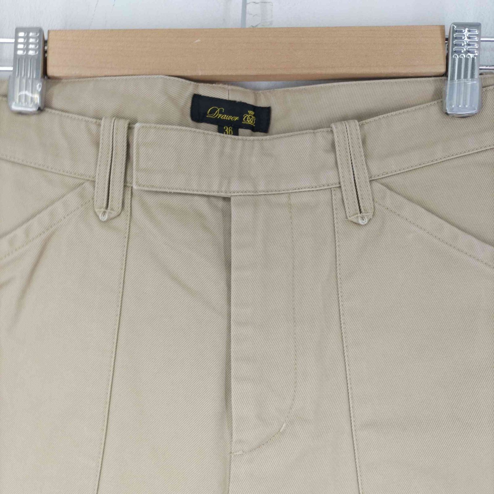 ドゥロワー Drawer コットンギャバジンハーフパンツ クロップド