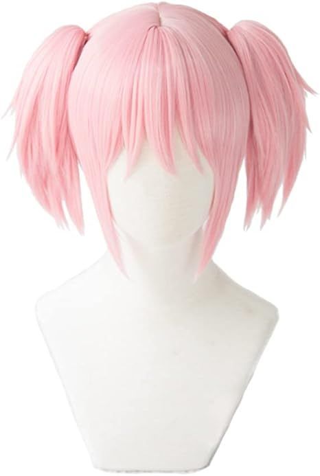 最安値，安い 耐熱コスプレウィッグ 鹿目 まどか コスチュム wig +おまけ3点 専用ネットとヘアピンとメモパッド付 応募券