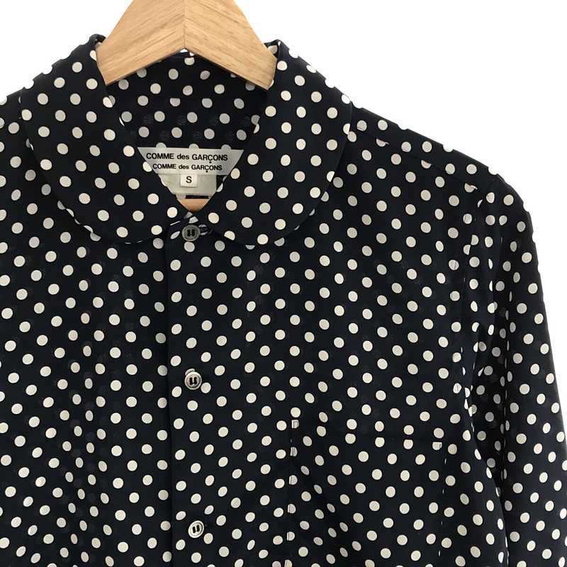 COMME des GARCONS COMME des GARCONS - COMME des GARCONS COMME des GARCONS / コムコム | 2020AW | ドット  丸襟シャツ ブラウス | S | ネイビー/ホワイト | レディース COMME des GARCONS COMME des GARCONS - COMME des GARCONS