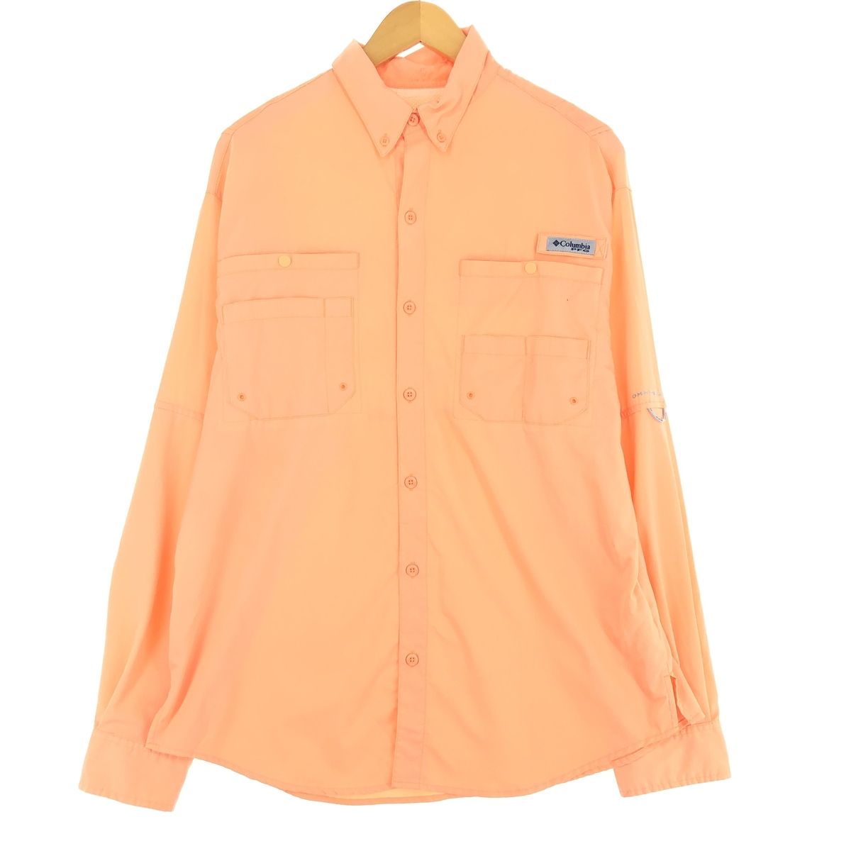 古着 コロンビア Columbia PFG OMNI-SHADE ボタンダウン 長袖 フィッシングシャツ メンズL/eaa431630