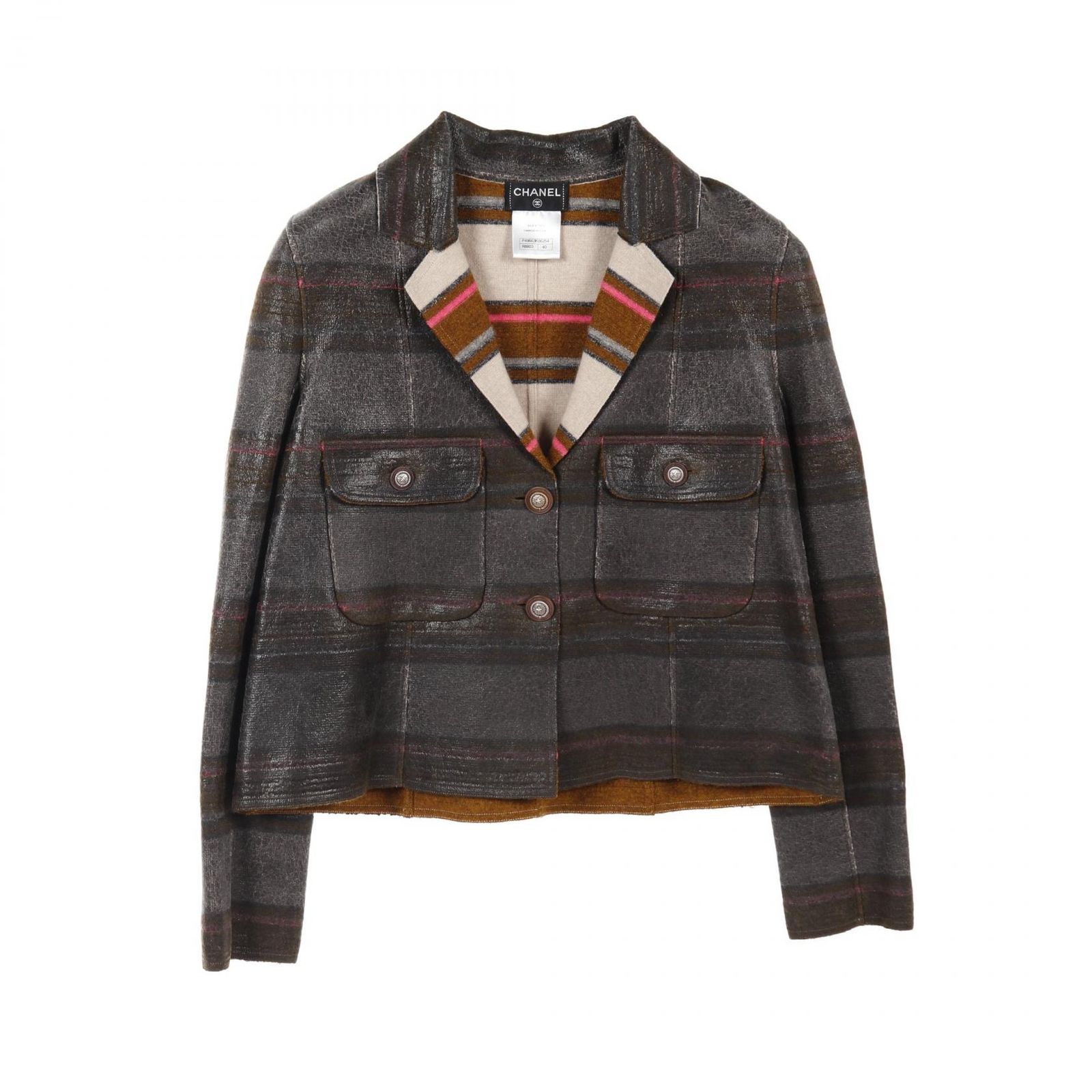 シャネル CHANEL その他ジャケット コーティング エイジングニット P49663K06254 カシミヤ ジャケット レディース Used A