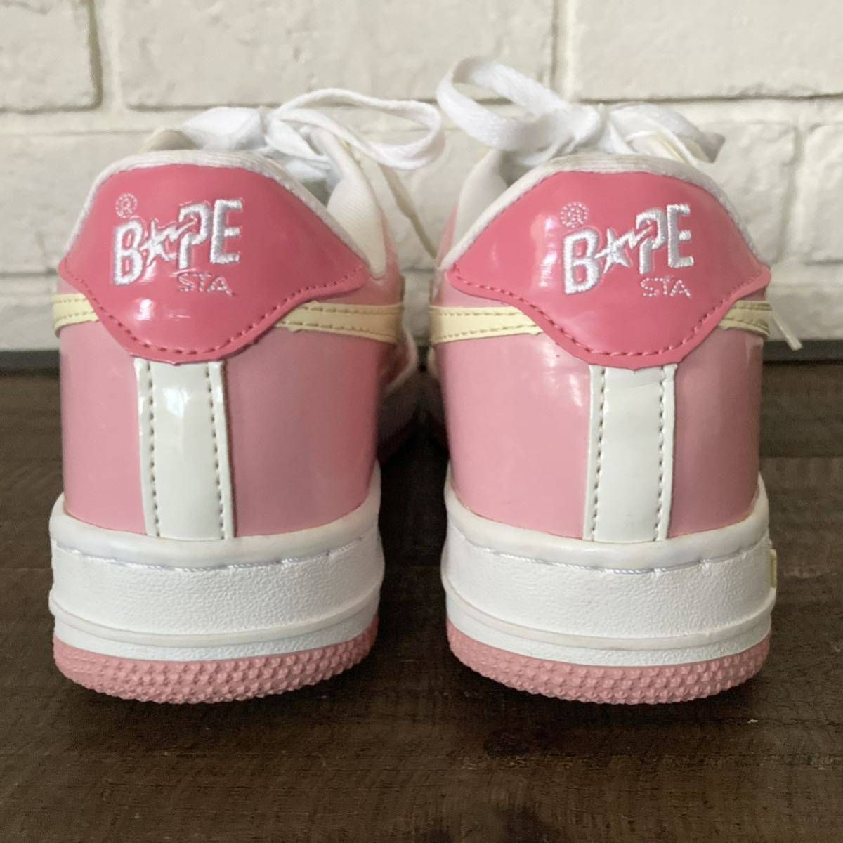 Peach cream BAPESTA スニーカー 23.5cm a bathing ape BAPE STA shoes 