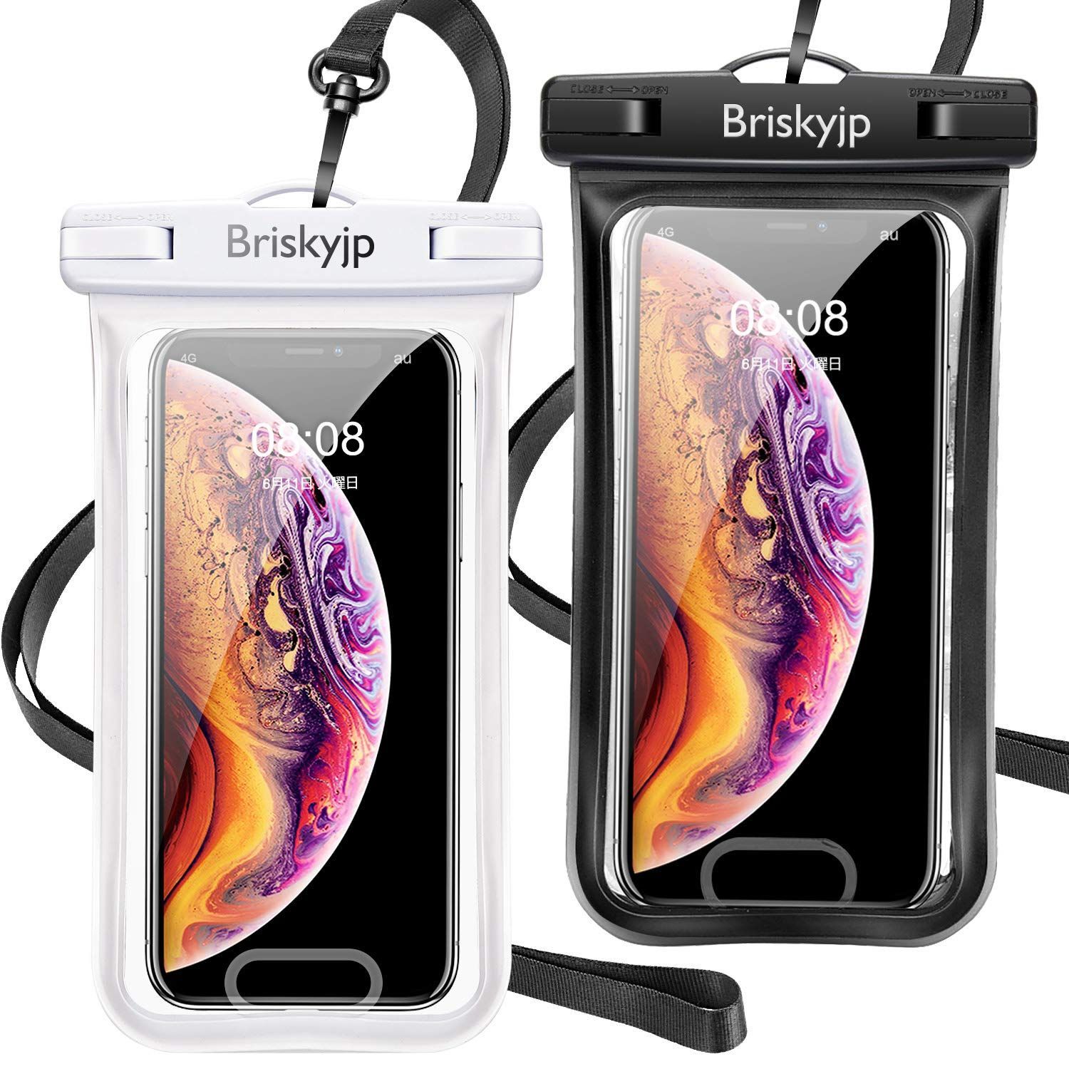 防水ケース スマホ用 指紋認証/Face ID対応 携帯ケース タッチ可 顔認証 気密性 iPhone11/iPhoneXR