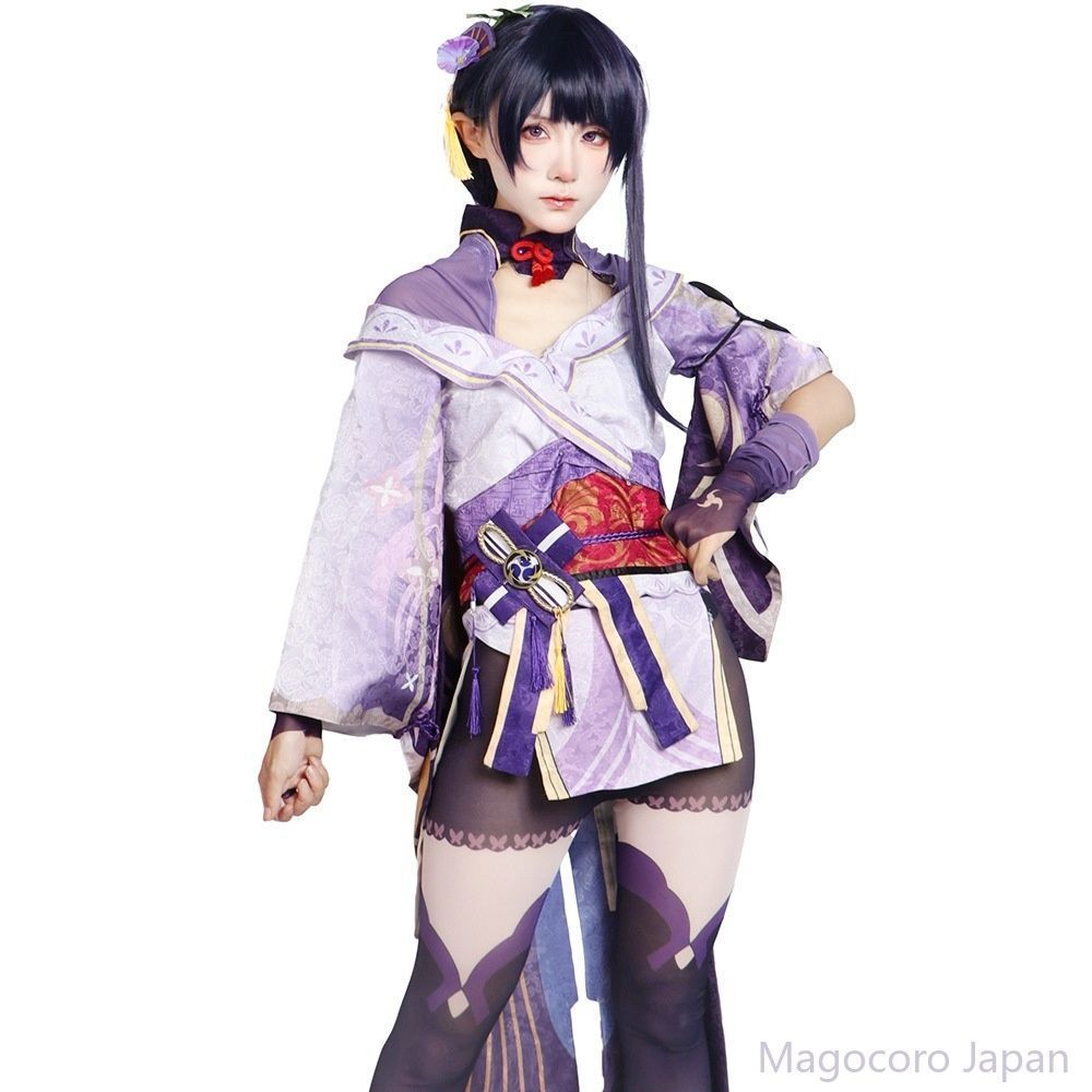 雷電将軍 雷電影 セット済ウィッグ コスプレ 原神 Seven Ginger] 原神