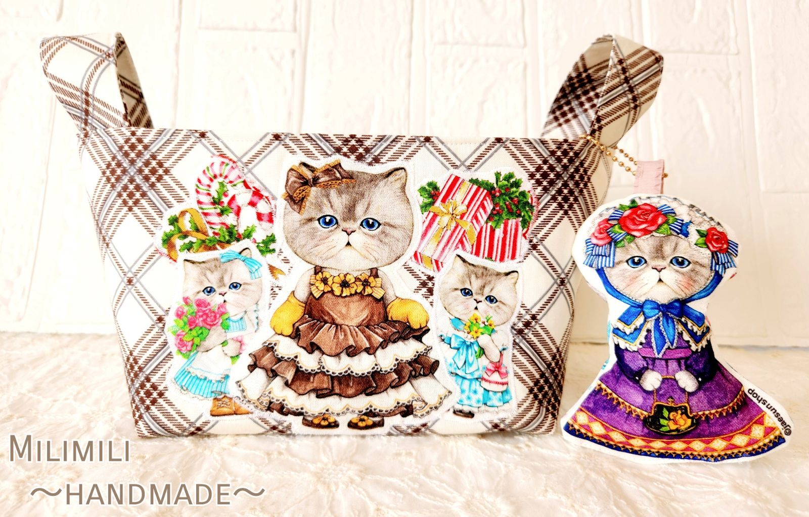 新色追加して再販 プリンセス猫のポーチ♡ハンドメイド♡ 小物