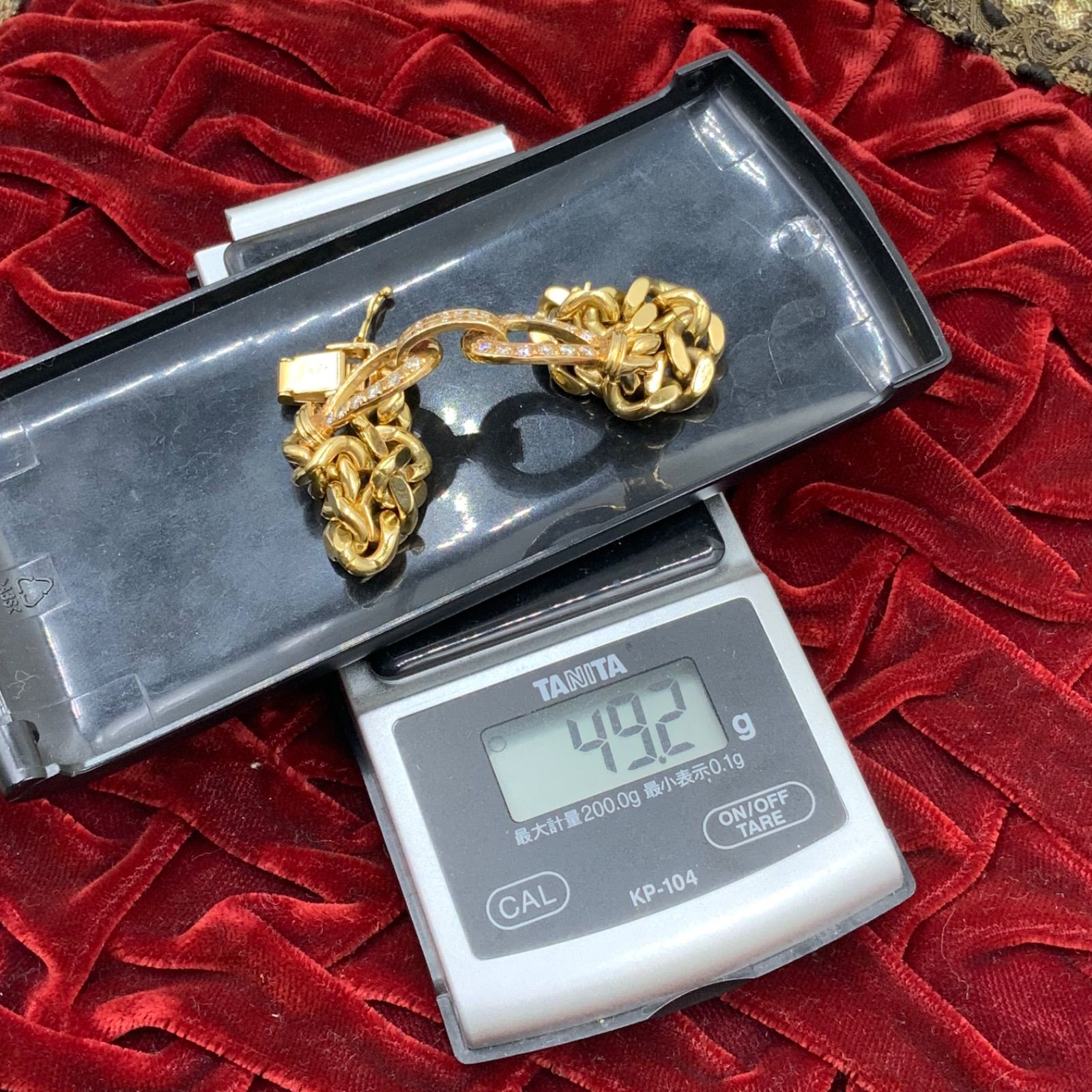 K18 ダイヤ 喜平 デザイン ブレスレット 49.2g - メルカリ
