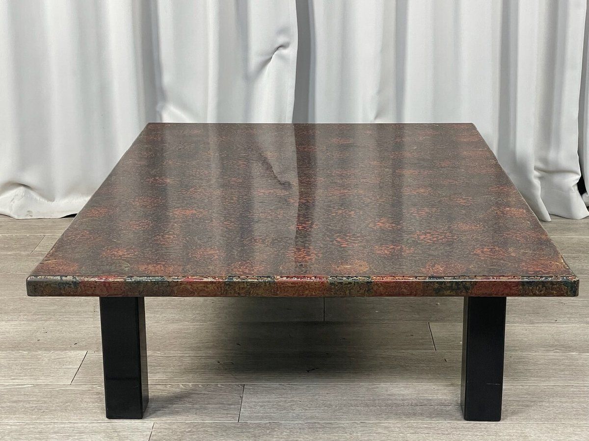 G558 屋久杉 座卓 座敷机 ちゃぶ台 透かし彫 神奈川県秦野市 座卓