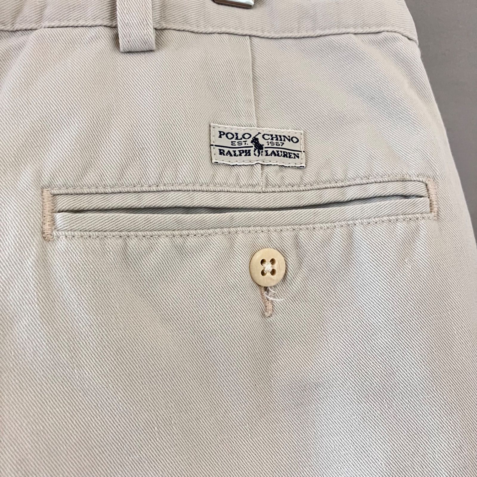 90s ラルフローレン 初期タグ ANDREW 2タック ポロチノ W36 90's POLO by Ralph Lauren ポロバイ ラルフローレン RL ポロチノ