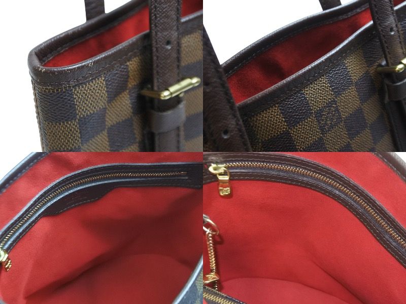 LOUIS VUITTON ルイヴィトン ダミエ マレ ショルダーバッグ ポーチ付き ブラウン ゴールド金具 ロゴ N42240 美品 中古 4b010823 LOUIS VUITTON - LOUIS VUITTON ルイヴィトン ダミエ マレ ショルダー