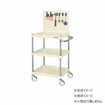 サカエ CSパールワゴン中量タイプ 上部パンチングパネル付 アイボリー CSP-6083JPNUI