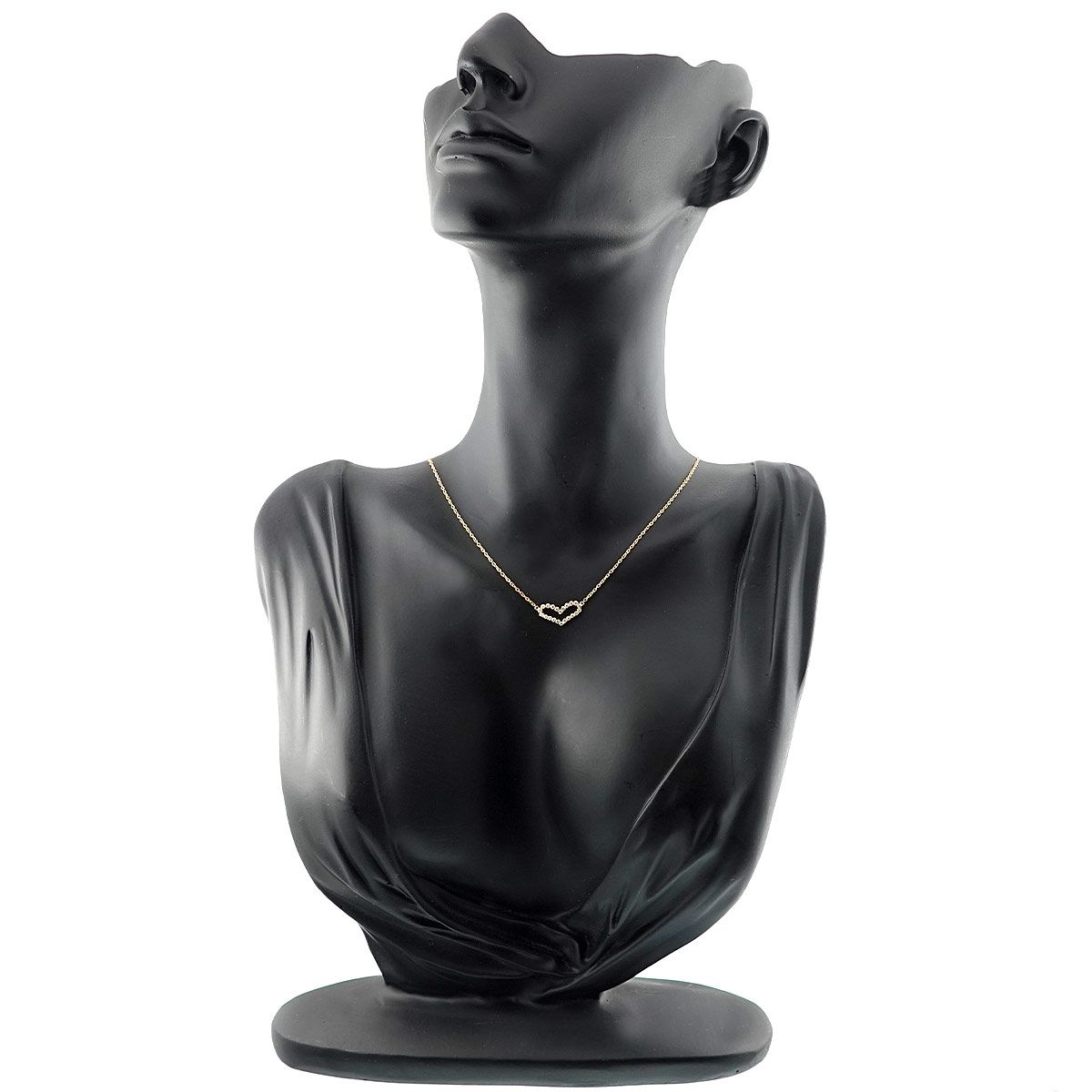 アーカー AHKAH ビリーブハート ダイヤ 0.13ct ネックレス 41cm K18 YG 
