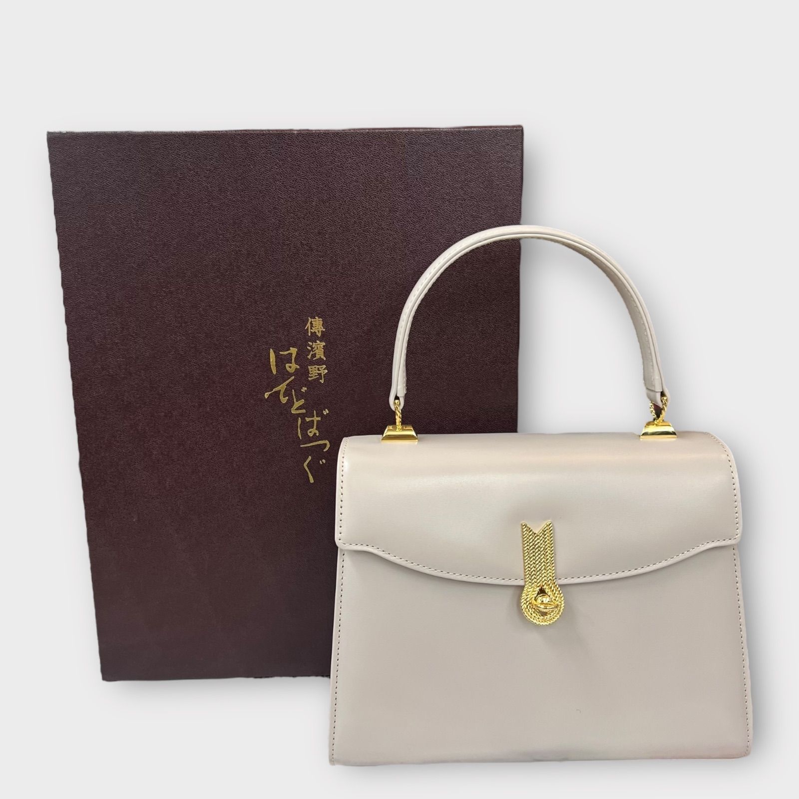 傳濱野　はんどばっぐ　ピンク 箱付き　新品　未使用　傷なし 美品】傳濱野 ハンドバッグ 箱付き HAMANO ピンク 皇室御用達