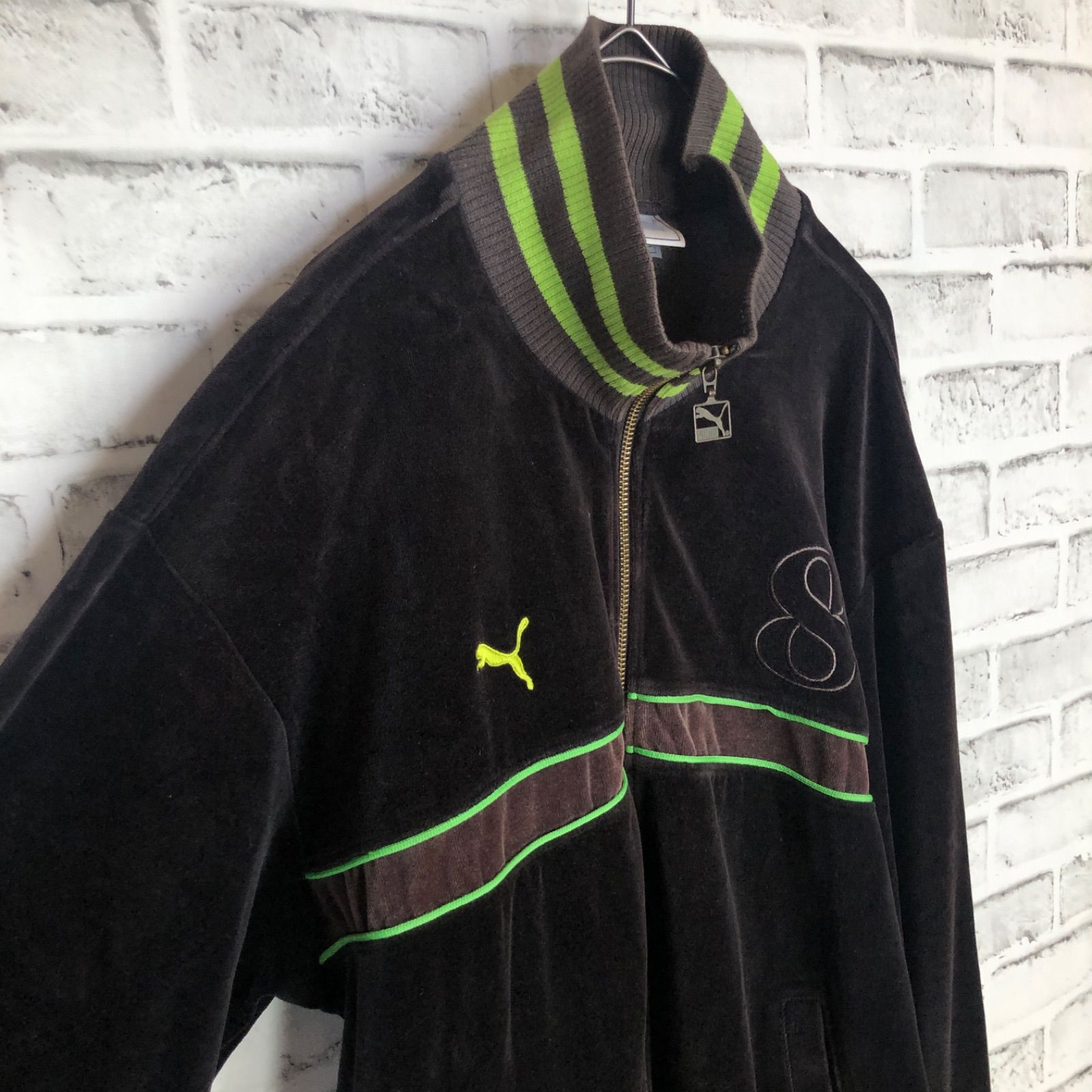 希少ベロア⭐️PUMA トラックジャケット/ジャージ L プーマ刺繍/8刺繍 希少ベロア⭐️PUMA トラックジャケット/ジャージ L プーマ刺繍/8刺繍