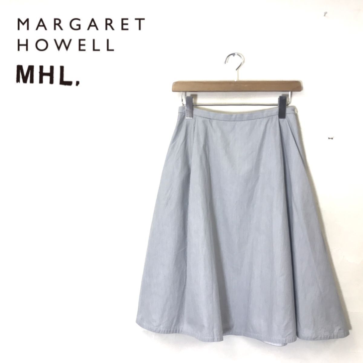 MARGARET HOWELL - MARGARET HOWELL 日本製 切替 フレア ひざ丈
