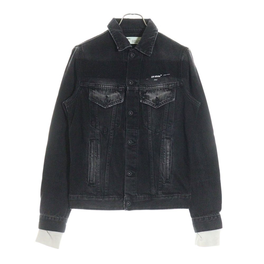 OFF-WHITE コットン デニム ジャケット Off-White ジップディテール デニムジャケット | ブルー