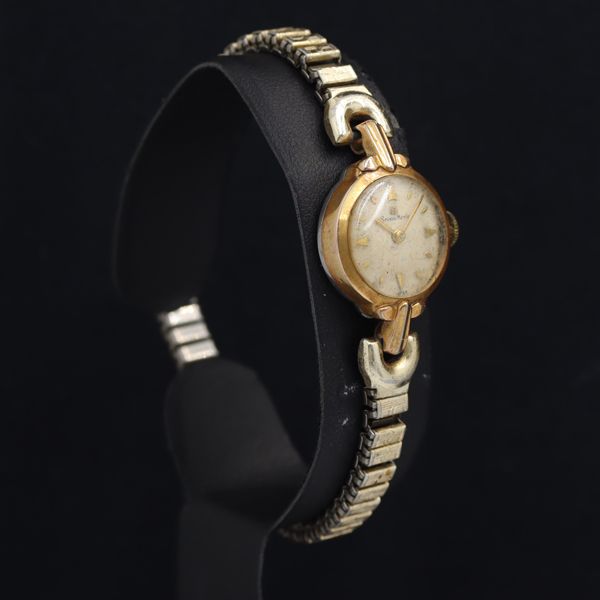 セイコー セイコーマチック 手巻き シルバー文字盤 5214 レディース