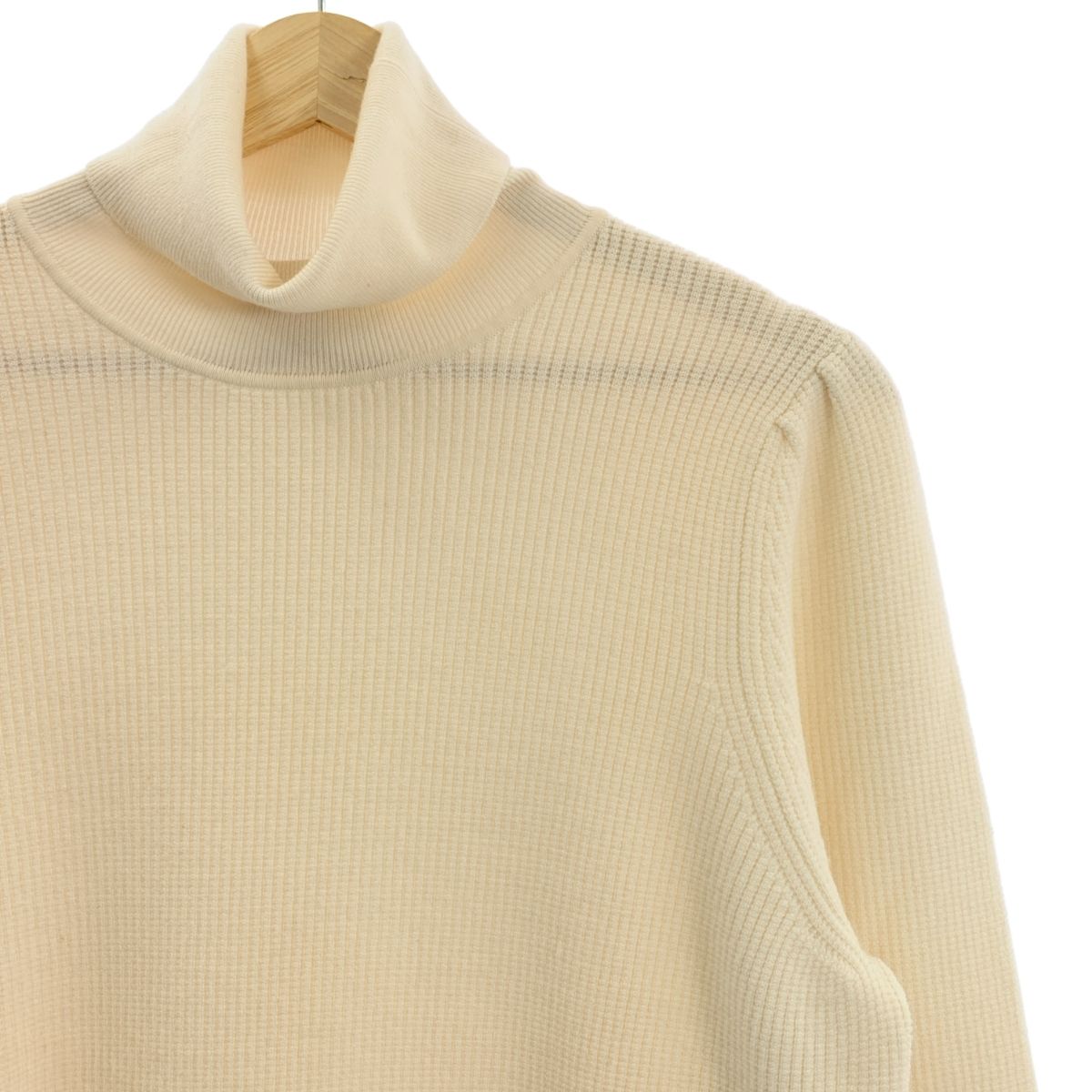 Drawer ドゥロワー ウール カシミヤ タートルネック ニット 1 アイボリー レディース