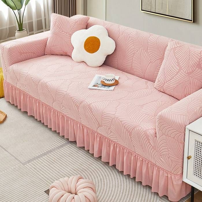 ソファーカバー 13人掛け 北欧風 肘付き マルチカバー フリル ソファー
