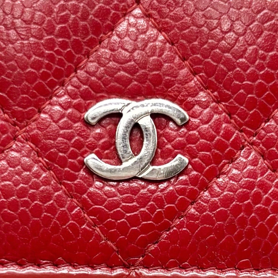 近年モデル】 CHANEL シャネル 二つ折り 財布 ロングウォレット 22番台