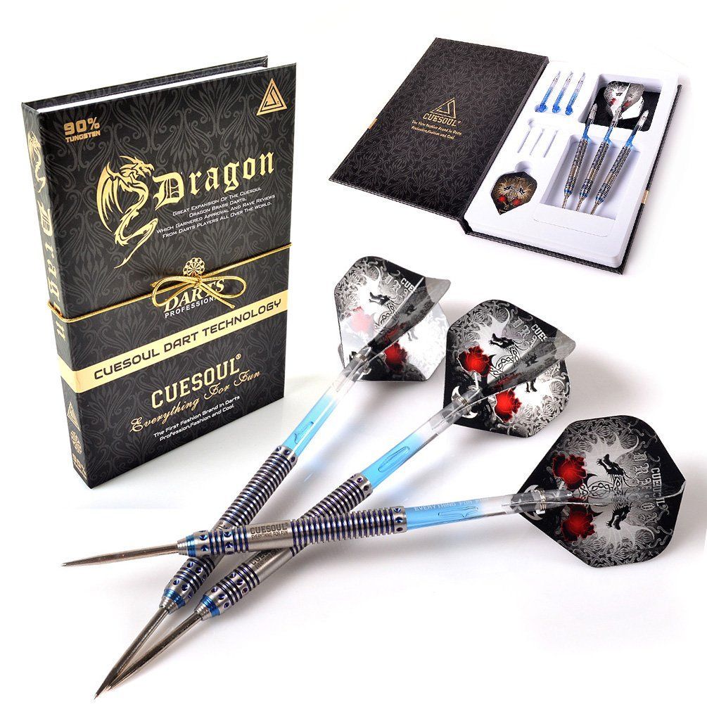新着商品 Darts Tip Set26 Steel Grams tungsten Barrel 90% with Fashionable Titanium Dragon Coated CSDN-C4405 CUESOUL