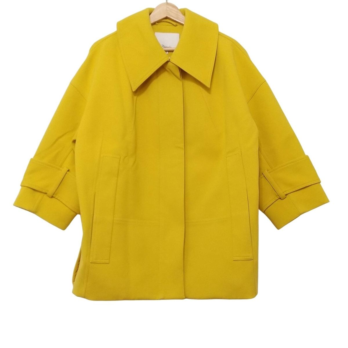 3.1 Phillip lim スリーワンフィリップリム コート サイズS レディース - イエロー 長袖|春|秋 コットン
