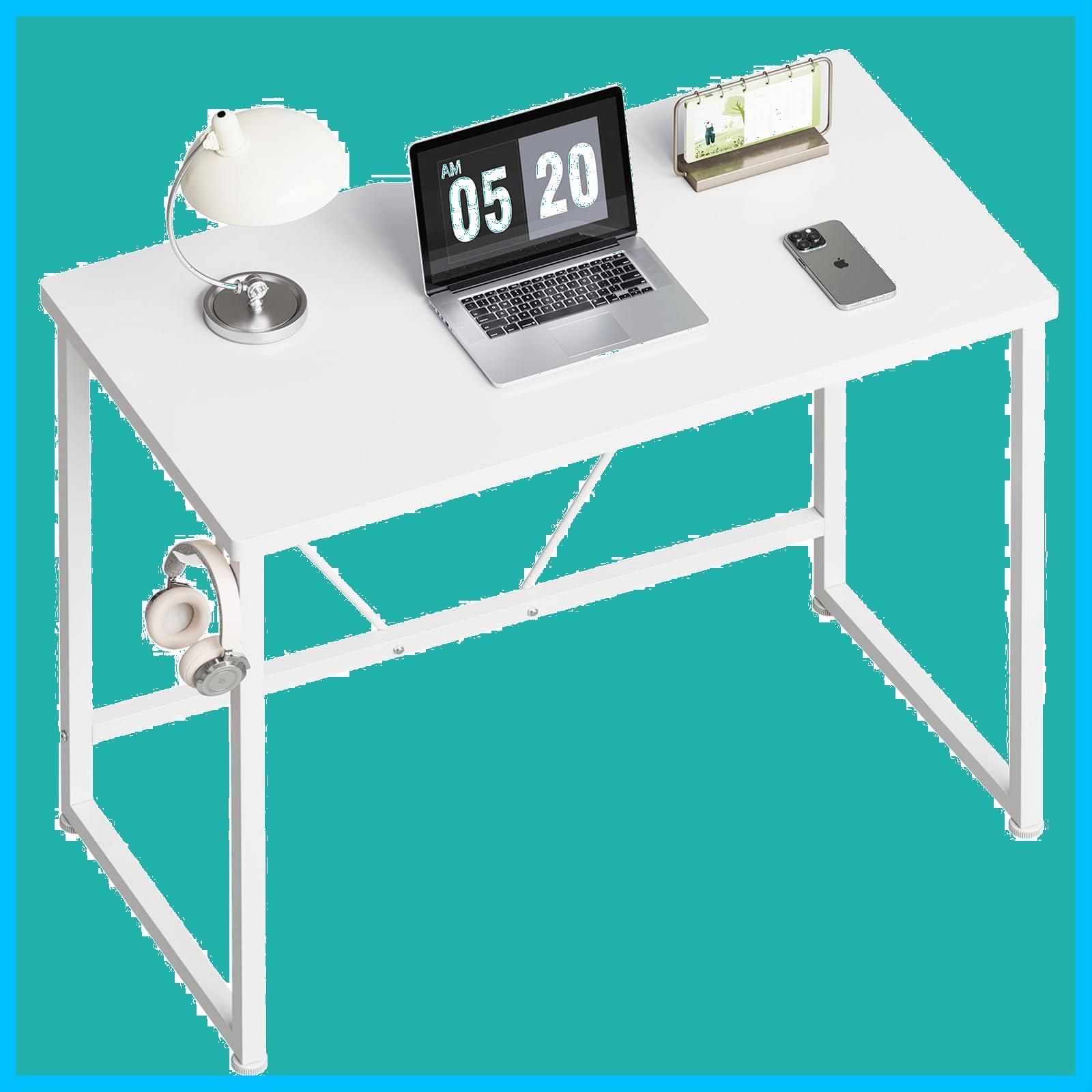 ハンドメイド　ナチュラル　デスク　机　木製　ホワイト　インテリア　勉強机　学習机 №42 白い勉強机 パソコンデスク ナチュラルインテリア 【ミルク/ビーチ