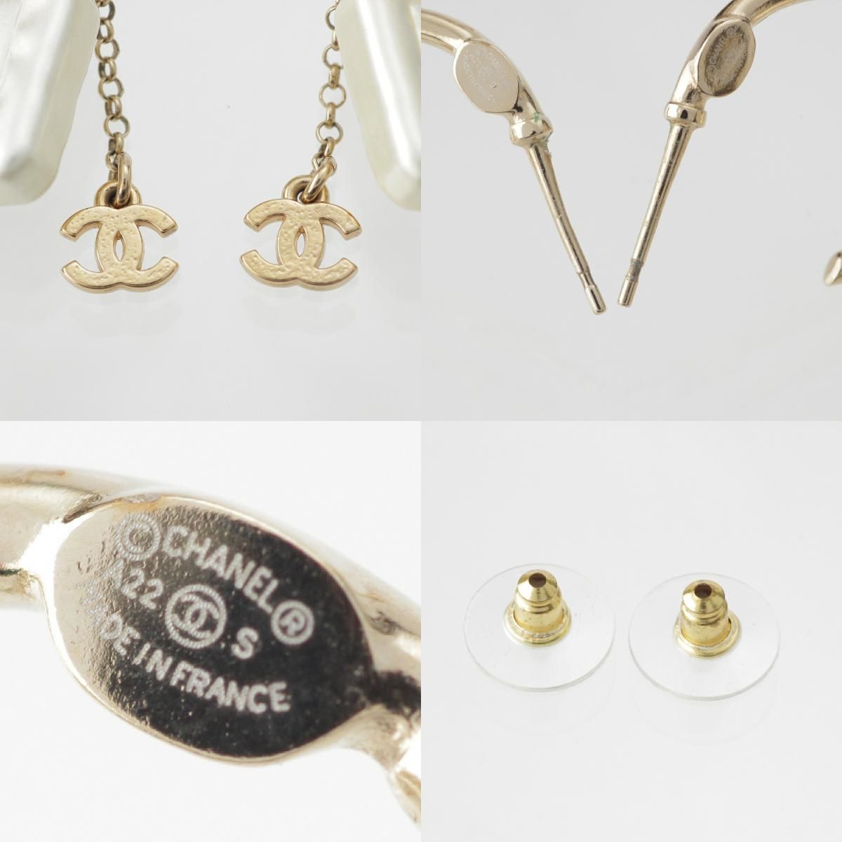 シャネル A22S パフュームボトル スイングピアス ココマーク No5