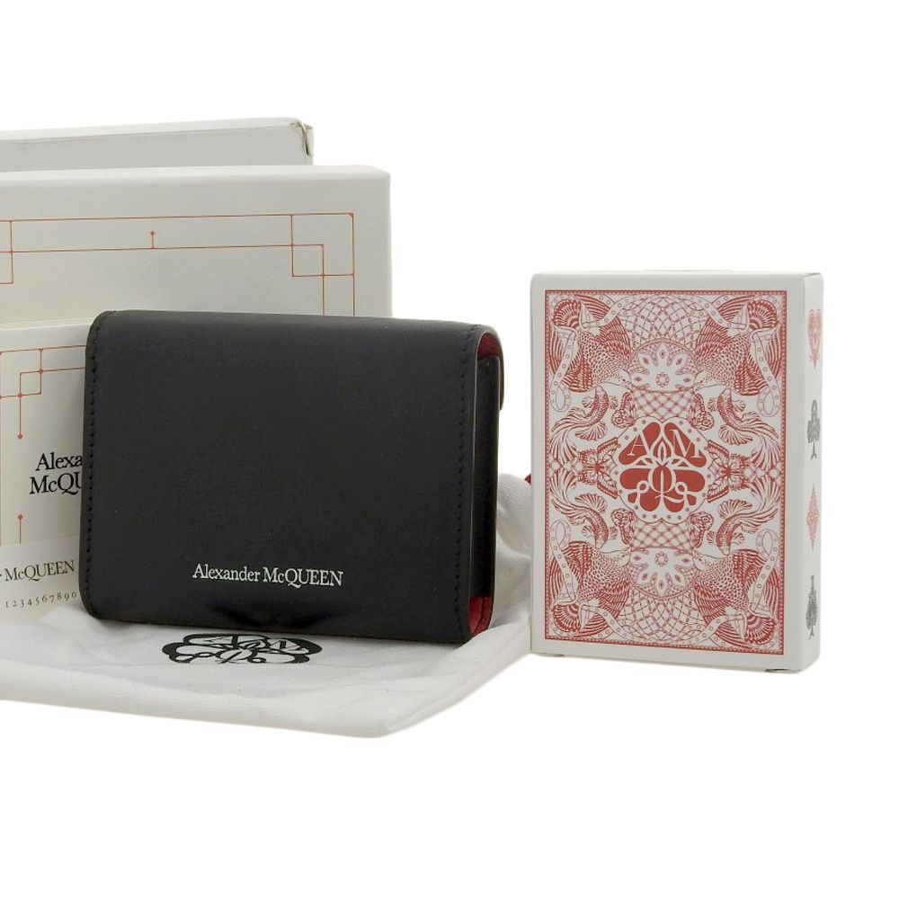新品未開封】AlexanderMcQueenスカルレザーカードケース/トランプ