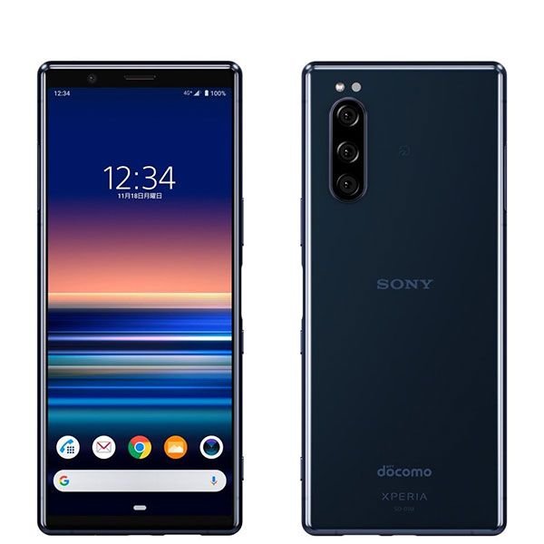 中古】 SO-01M Xperia 5 ブルー SIMフリー 本体 ドコモ スマホ ソニー