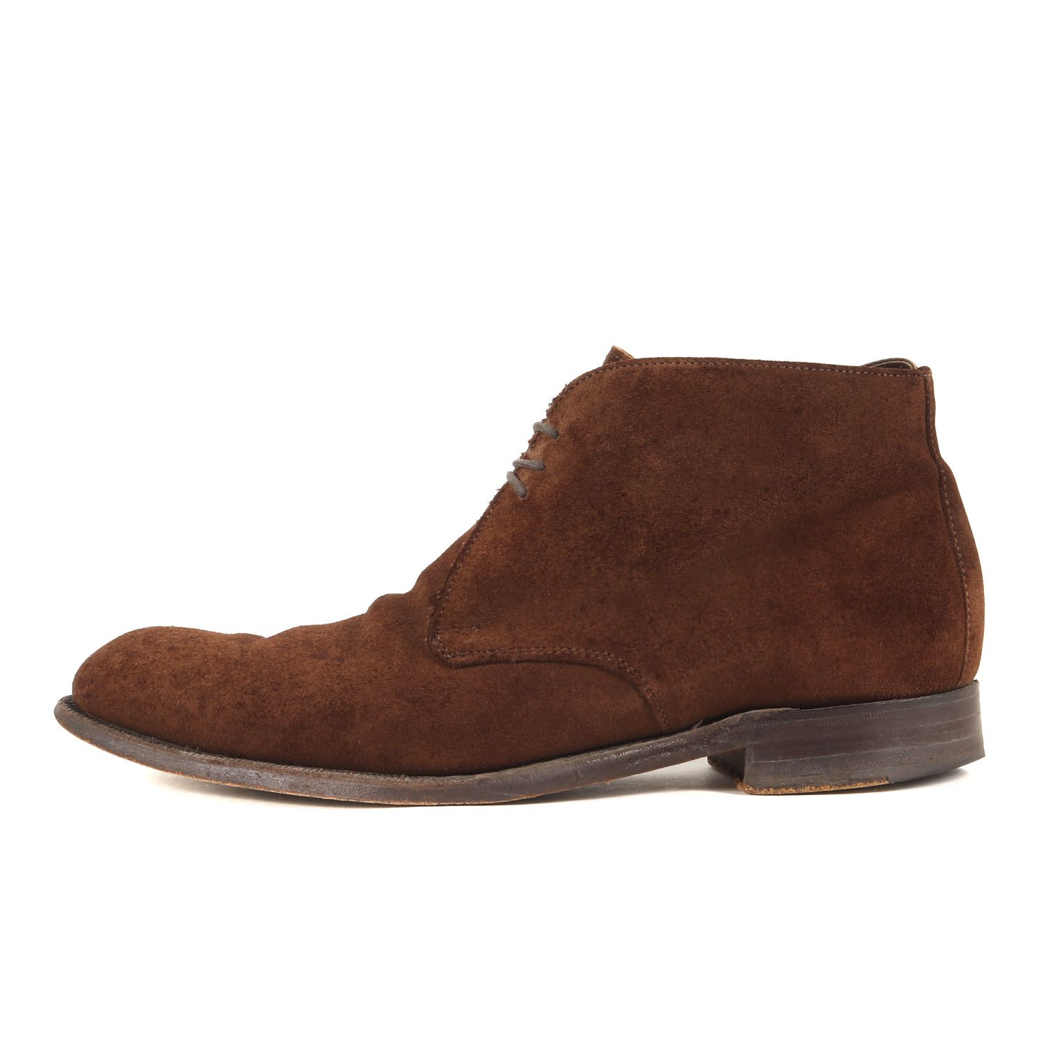 JOSEPH CHEANEY ジョセフチーニー サイズ:7(26cm相当) スクエアトゥ スウェード チャッカ ブーツ 209443 5291/F ドレス シューズ 靴 ブラウン イギリス製 ブランド【メンズ】