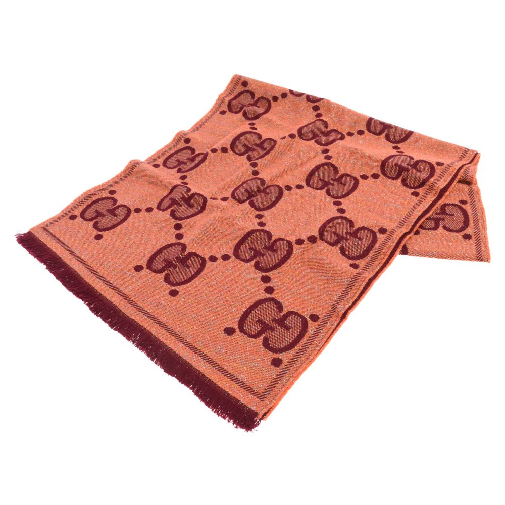 GUCCI (グッチ) GUCCI GGウール ラメ ジャカード スカーフ マフラー  