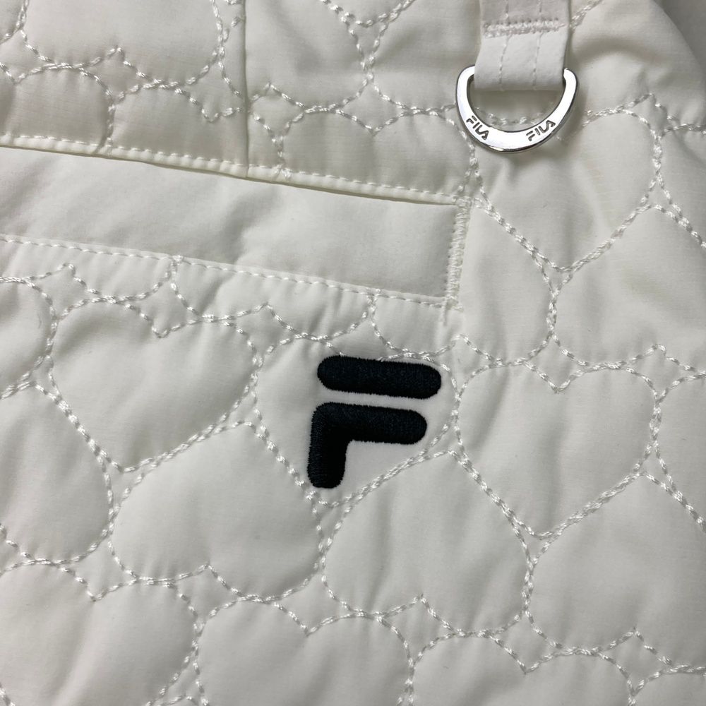 FILA ゴルフ中綿ジャケット ホワイト 総柄 FILA GOLFジャケット（L