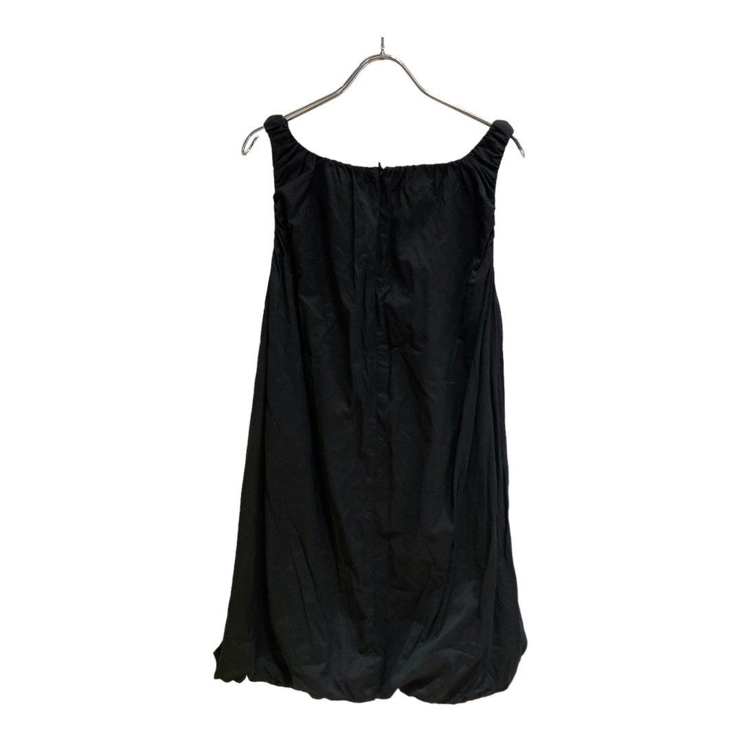 AMOMENTO アモーメント　ナイロン ボリューム ミニ ドレス　黒 フレア NYLON VOLUME MINI DRESS -ナイロンボリュームミニドレス