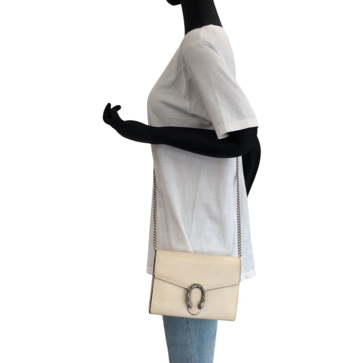 GUCCI グッチ ディオニュソス ホワイト シルバー金具 レザー 401231  