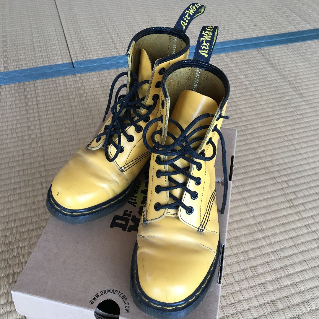 ドクターマーチン Dr.Martens 8ホール ブーツ UK5(24cm) 黄 - fura