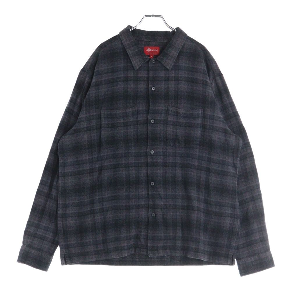 SUPREME (シュプリーム) 21SS Plaid Flannel Shirt プレイドフランネル 長袖シャツ グレー