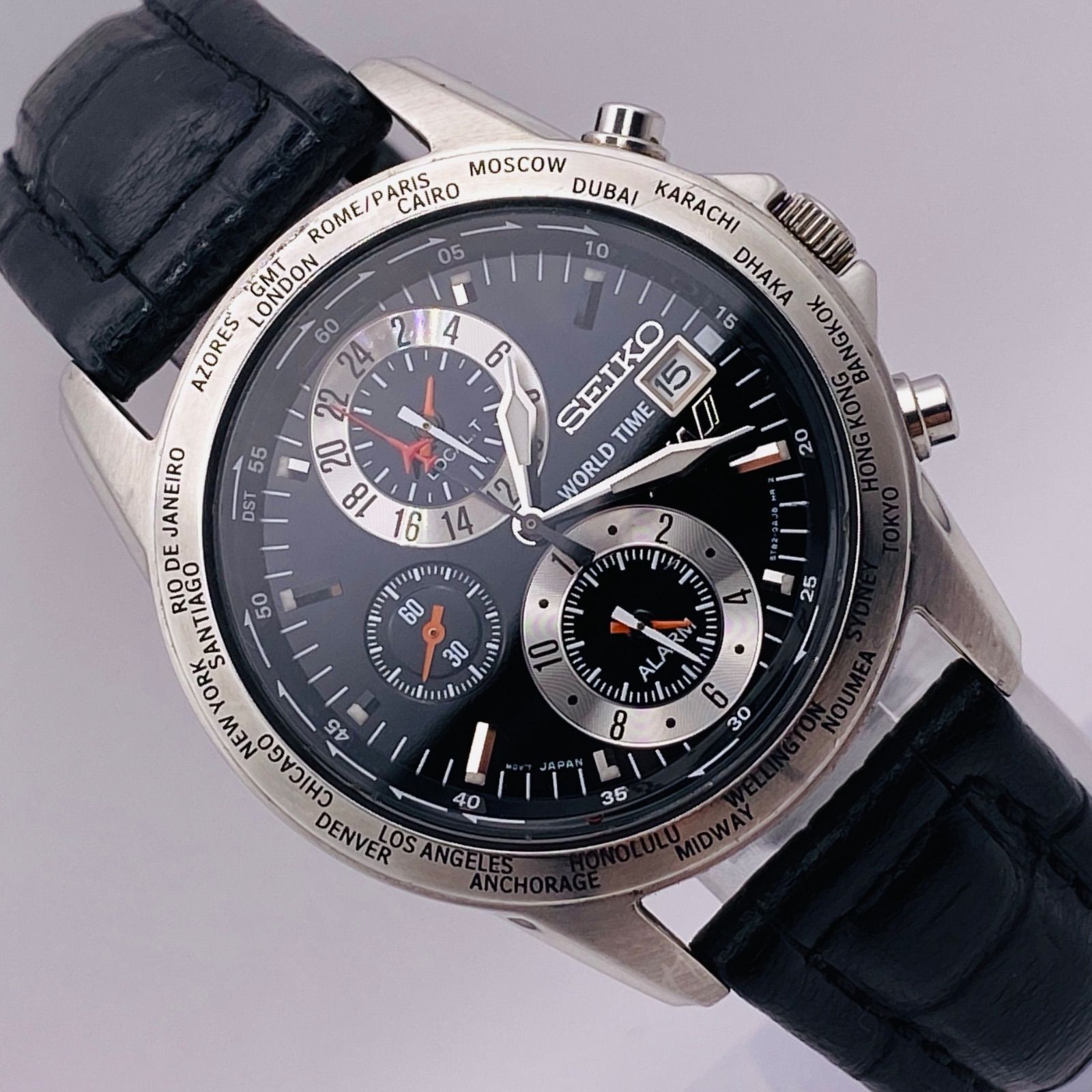 T143）希少 良品 稼動品 SEIKO セイコー クロノグラフ ANA限定モデル
