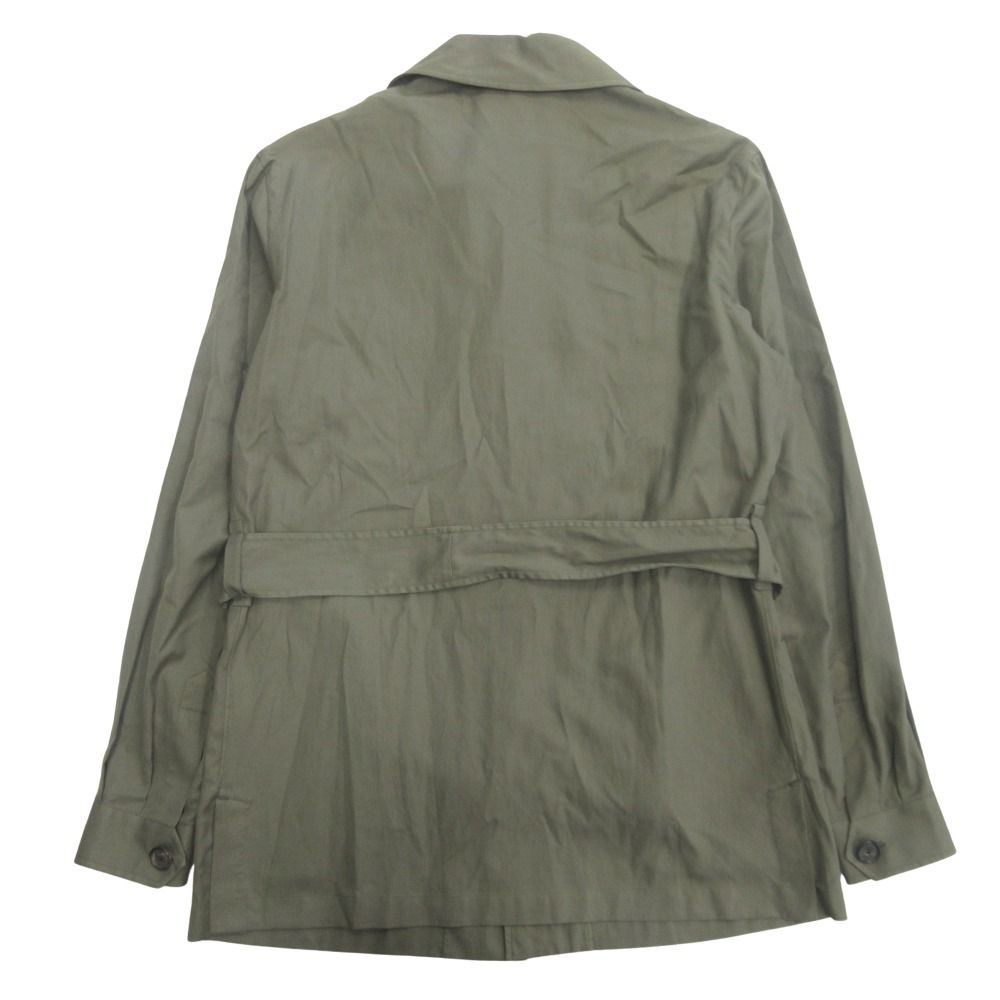 De Petrillo デペトリロ SAHARIANA サハリアーナ サファリ ジャケット ブルゾン シャツ 44 緑 グリーン メンズ 古着