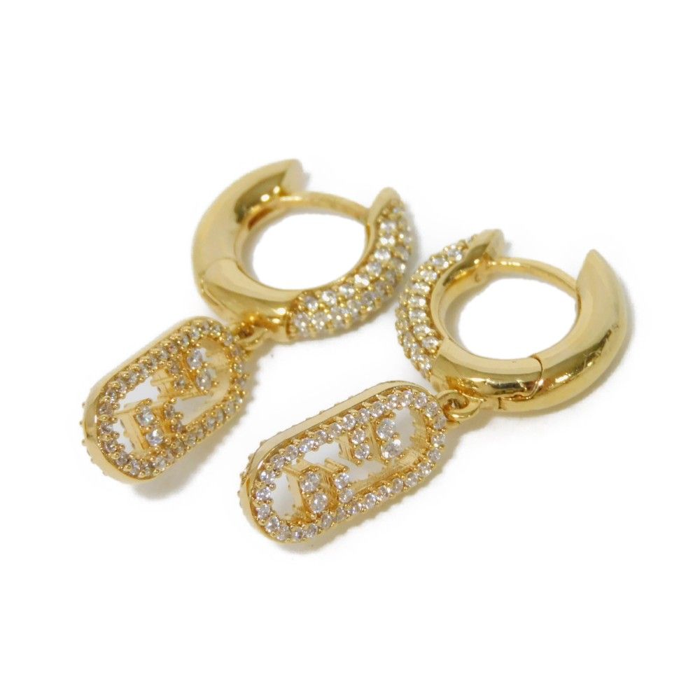 フェンディ　オーロック　ピアス　ゴールド　ラインストーン　片耳 FENDI フェンディ オーロック ピアス ラインストーン 片耳 ゴールド