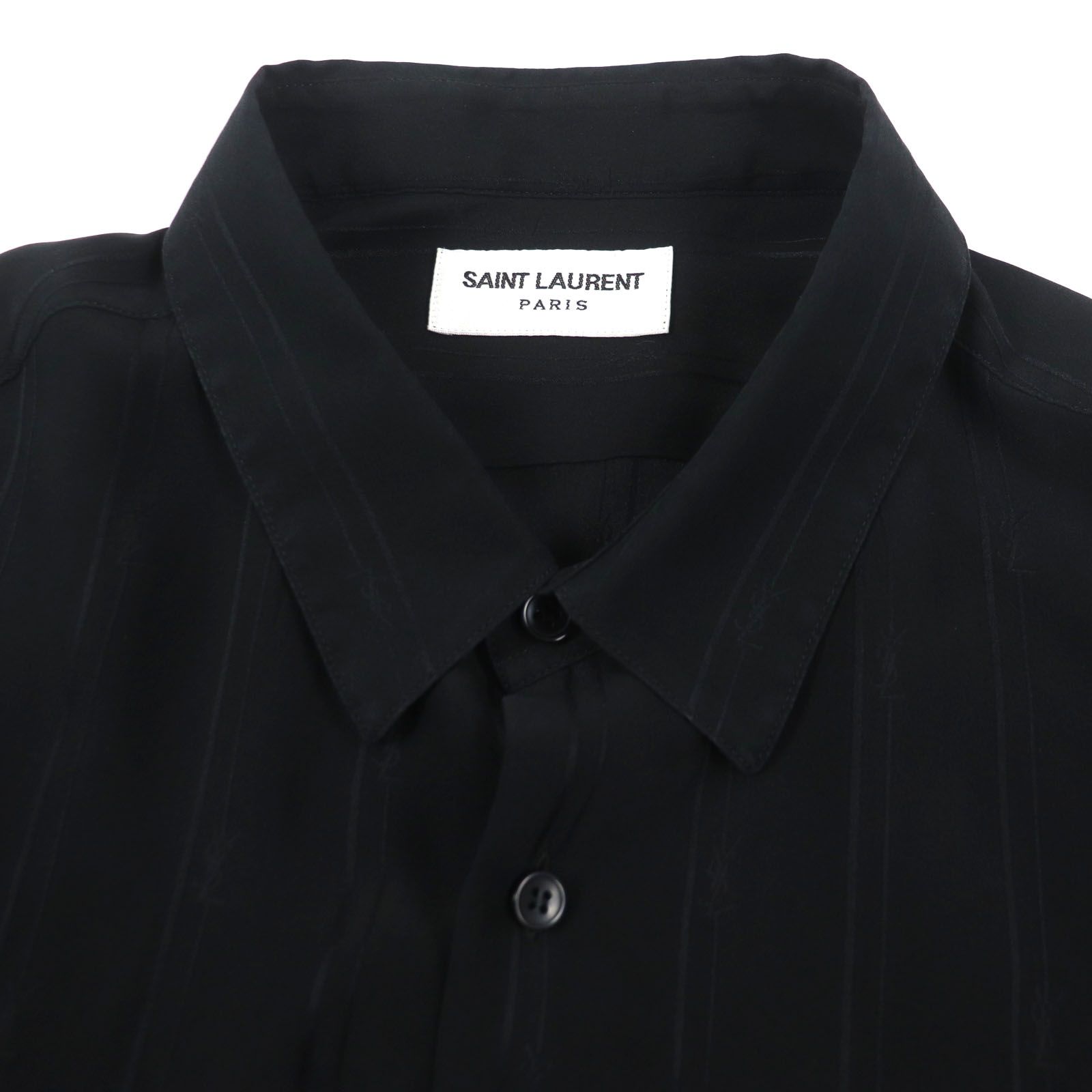 美品▽SAINT LAURENT PARIS サンローランパリ 23SS 601070 シルク100  