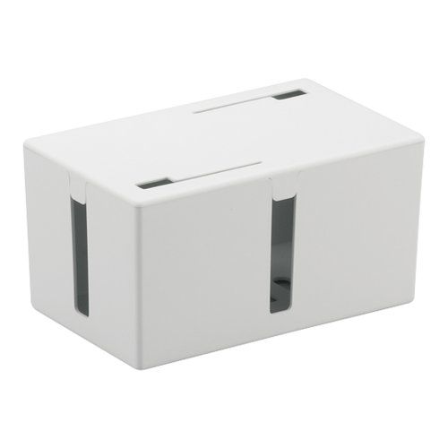 【新品・2営業日で発送】BUFFALO バッファロー ケーブルボックス 電源タップ＆ケーブル収容 Sサイズ ホワイト(BSTB01SWH)