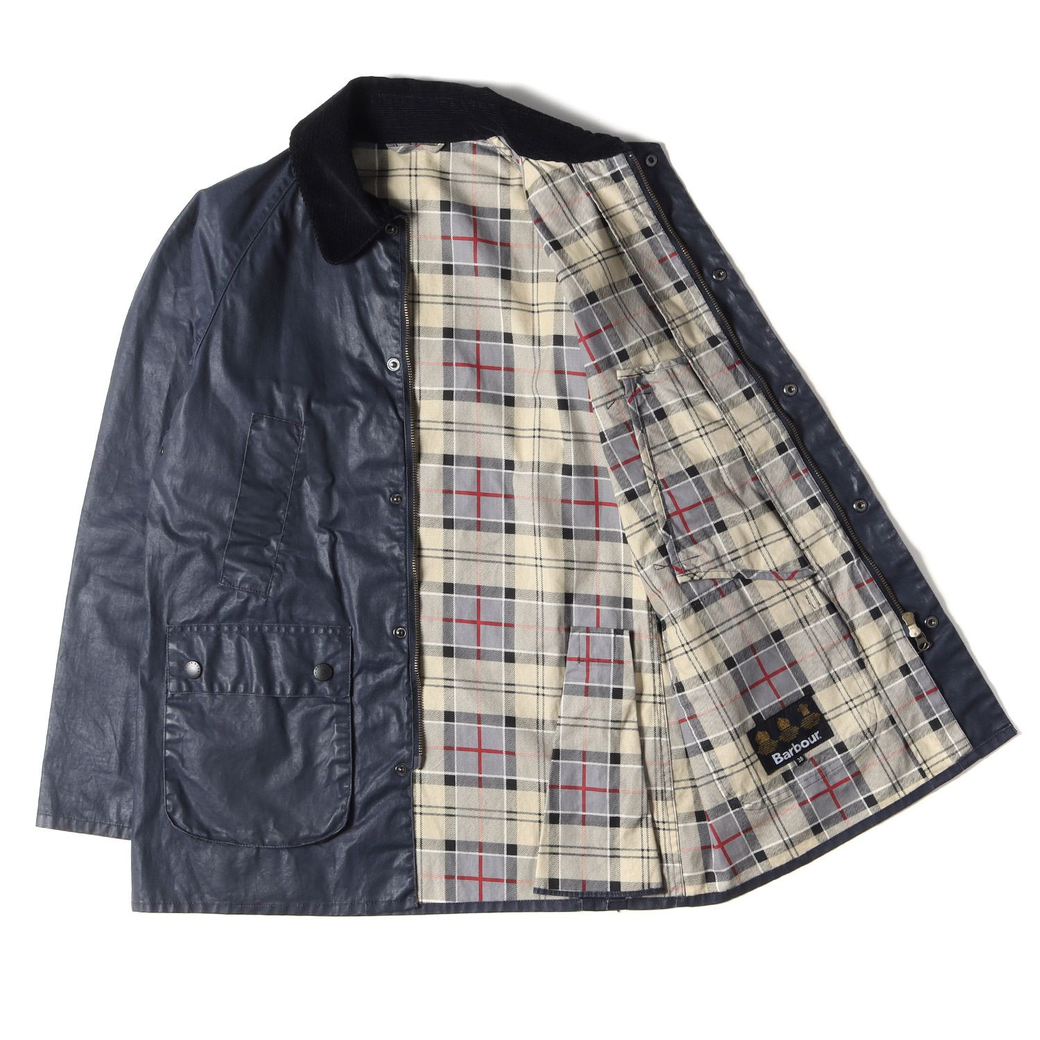 ファッションデザイナー バブアー/barbour 38 ネイビー bedale