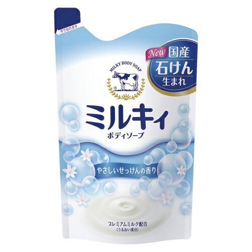 クーポン配布中-スーパー 対象 まとめ ボディソープ 牛乳石鹸 ミルキィボディソープ ４００ｍｌ 317684 4901525006293 ●容量 ４００ｍｌ 1個 ×32セット