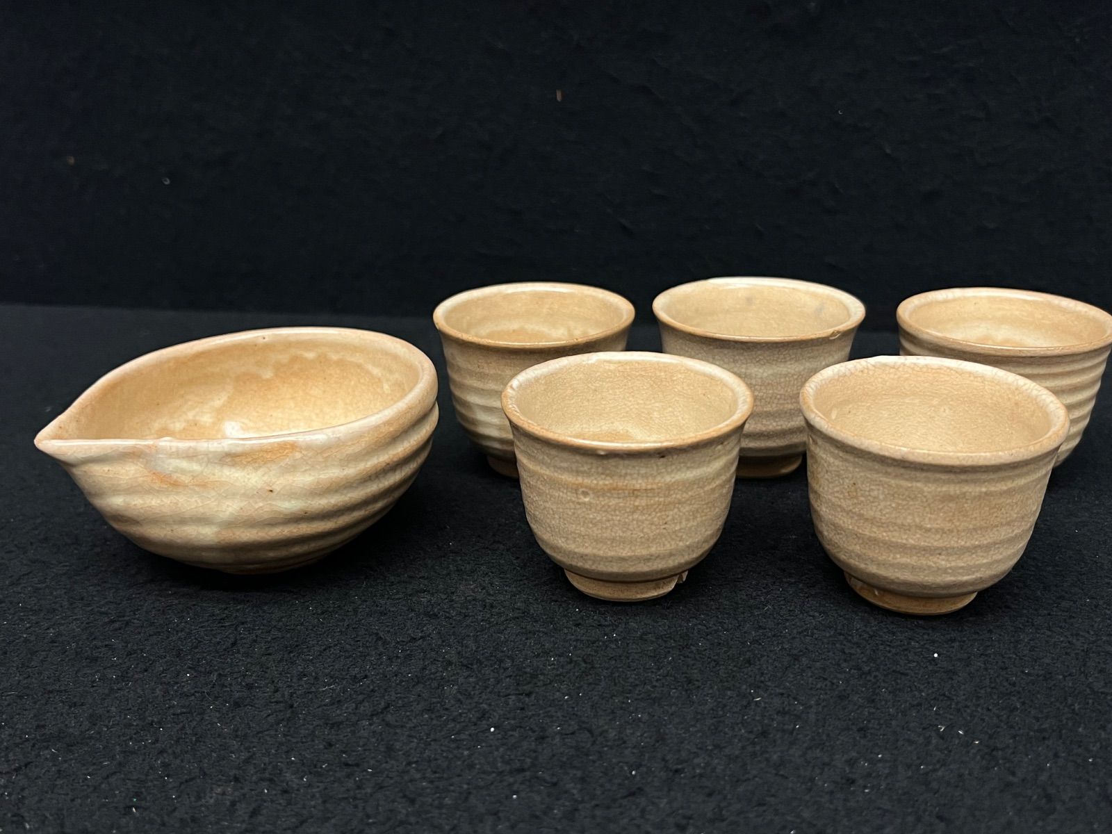 茶器揃急須 湯冷し お猪口 陶器 陶芸品 煎茶 骨董品