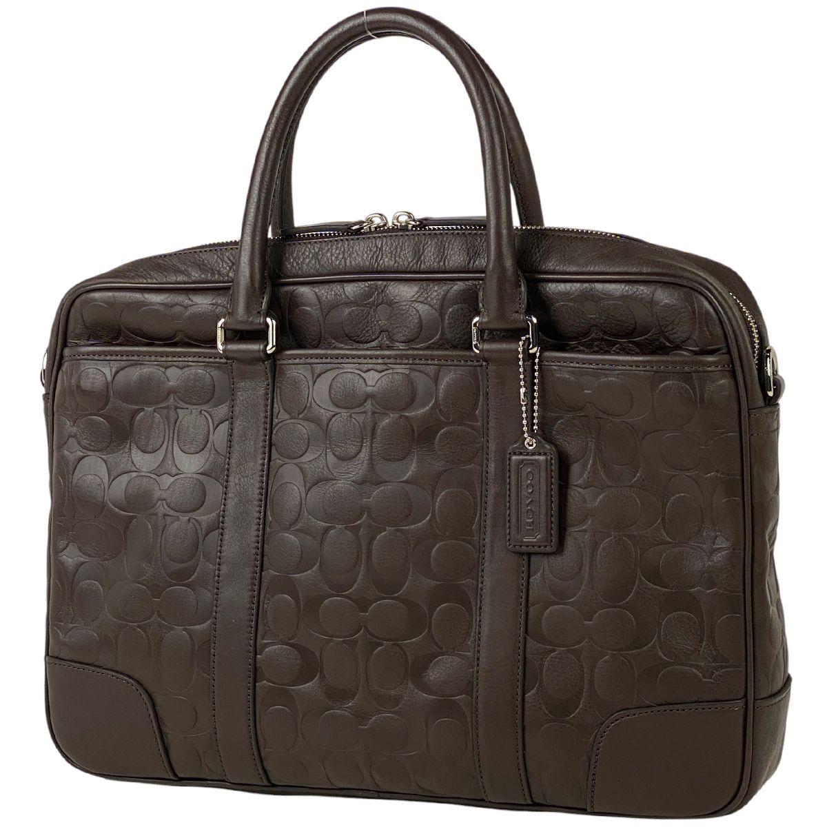 コーチ COACH シグネチャー ビジネスバッグ ブリーフケース 2WAY ショルダーバッグ ビジネスバッグ レザー ダークブラウン F71247 メンズ
