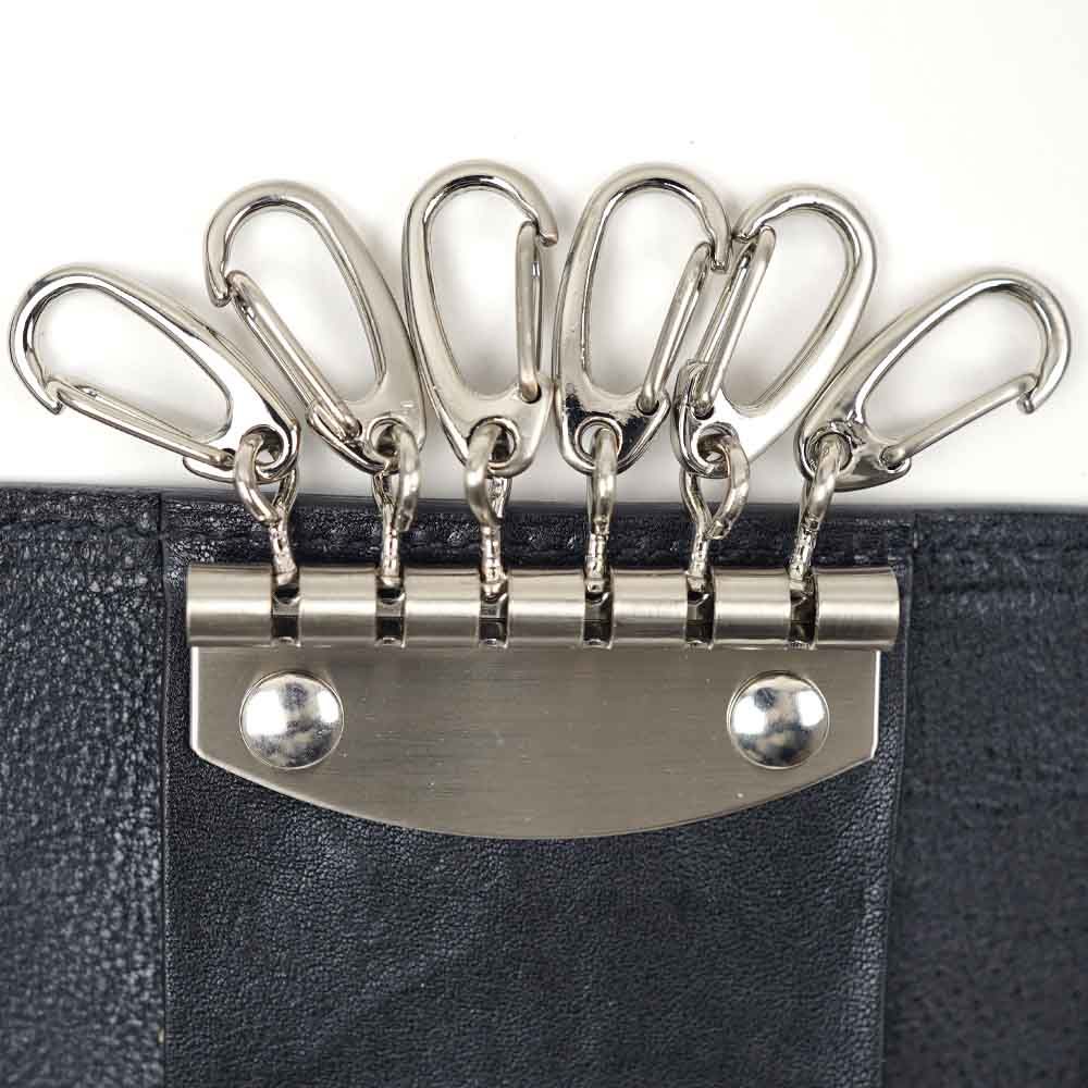 イルビゾンテ 6連 キーケース ブラック IL BISONTE - キーケース/6連