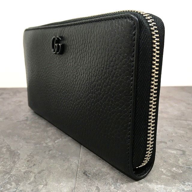 338 送料込み！ 極美品 GUCCI ジップウォレット 456117 ブラック  