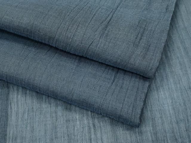 品質保証で、高速配送！ 平和屋着物 上 男性 夏物 本場小千谷ちぢみ キングサイズ 色無地 羊羹色 CZAA3730s5